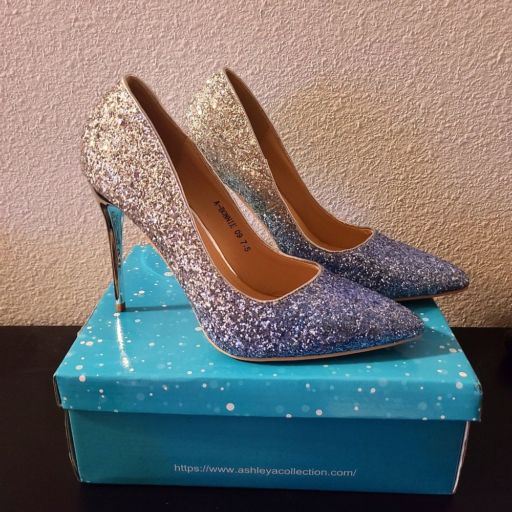 Glittery two tone heels - Picture 2 of 2